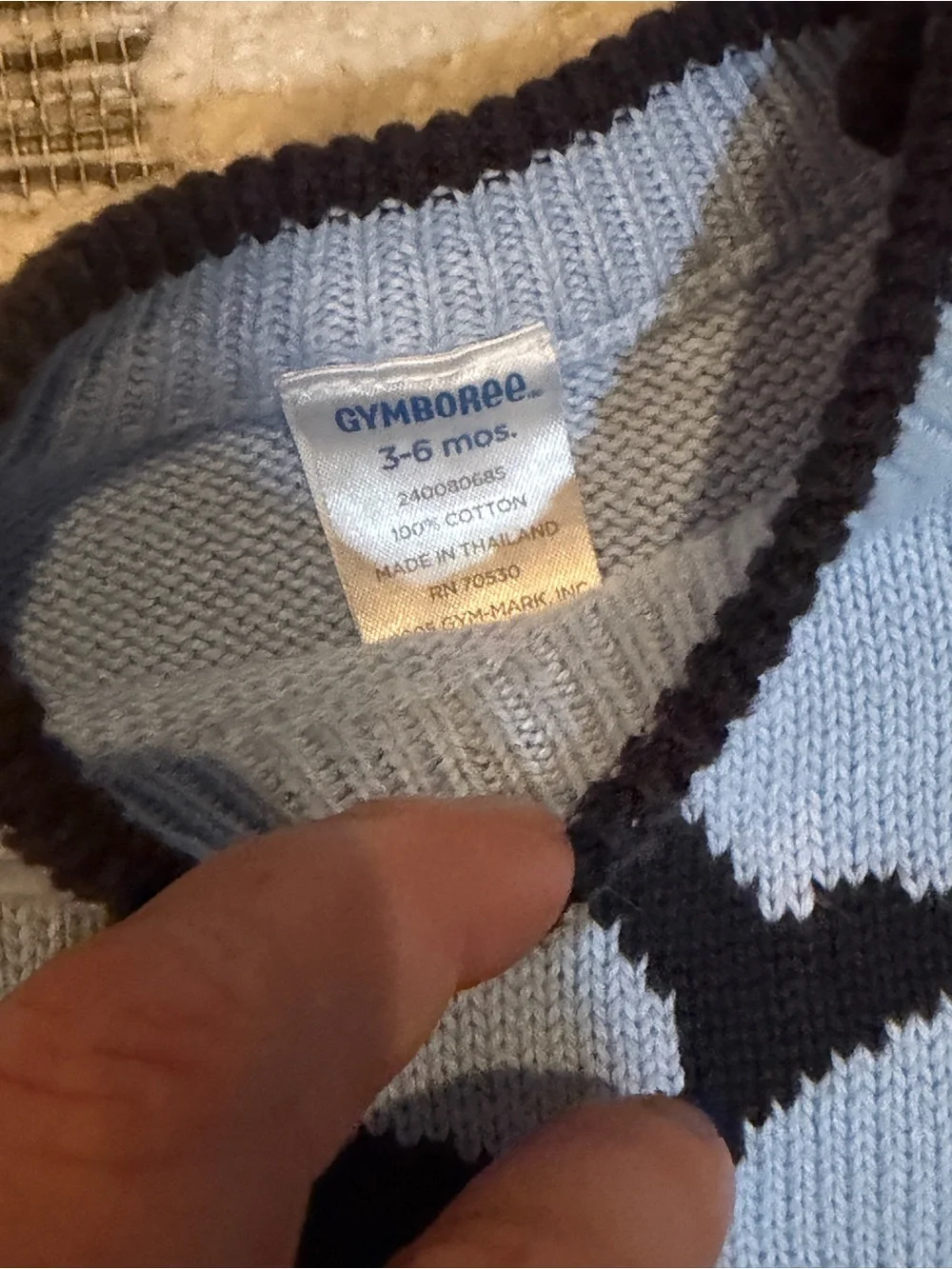 Gymboree lot of 2 baby boy sweaters blue whale brown crane tractor  3-6mos EUC